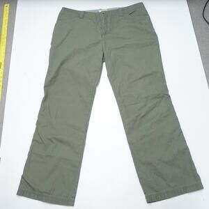 Gander Mountain Pants Women's 16 Olive Cotton Wide Leg Zip Fly Classic Outdoor